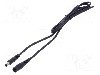 Cablu alimentare DC, DC 5,5/2,1 mufa, DC 5,5/2,1 soclu, negru, 1,5m, WEST POL - P21-C21-C100-150BK