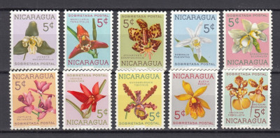 Nicaragua - Flori - ORHIDEE - MNH foto
