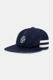 Dr&ocirc;le de Monsieur șapcă de baseball din bumbac La Casquette D Miroir culoarea albastru marin, cu imprimeu, G-CP169-CO138-DNY