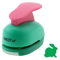 Perforator DACO Hobby, Model Iepuras, Plastic/Metal, Diametru 2.5 cm, Multicolor, Perforatoare Lucru Manual, Perforatoare Activitati Creative, Perfora foto