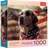 Puzzle trefl 1000 colectia sua caine american poster inclus