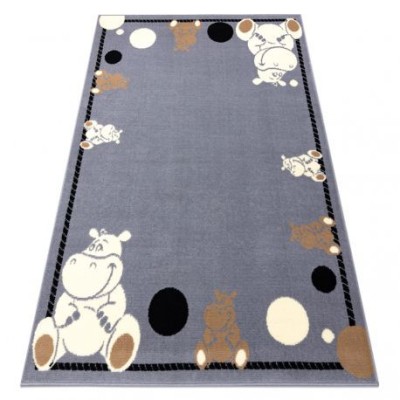 Covor BCF Flash Hippo 3993 - Hipopotam gri, 160x220 cm foto