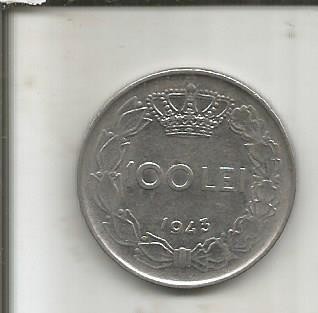 (No4) moneda-ROMANIA- 100 LEI 1943