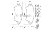 Set placute frana,frana disc PEUGEOT 206 Hatchback (2A/C) (1998 - 2016) BOSCH 0 986 424 801