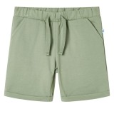 Cumpara ieftin Pantaloni scurți pentru copii cu șnur, kaki deschis, 104