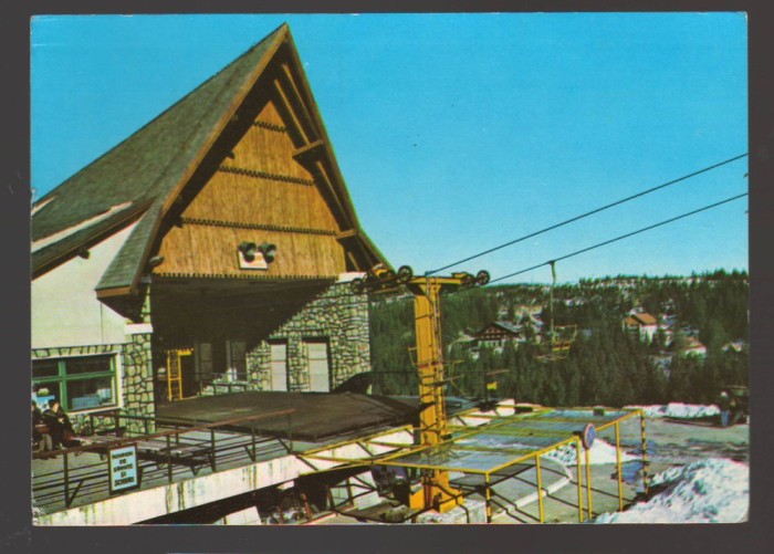 CPIB 23635 CARTE POSTALA - PALTINIS, JUD. SIBIU, TELESCAUN, CIRCULATA, 1977, STAMPILE, TIMBRU
