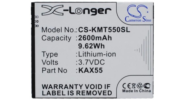Cameron Sino 2600mAh KAZAM Trooper X5.5 Baterie