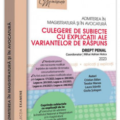 Admiterea în magistratură și în avocatură. Culegere de subiecte cu explicații ale variantelor de răspuns - Paperback brosat - Universul Juridic