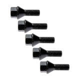 Cumpara ieftin Set 5 Prezoane Roata M12x1.5, L=24mm, Cheie 17mm, Negru, Conic - Dacia Dokker, Duster, Lodgy, Logan, Sandero, Renault Captur, Clio, Kangoo
