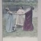 EMIL GARLEANU CATRE A.D. XENOPOL * , CARTE POSTALA ILUSTRATA , POLICROMA, TREI FETE DANSAND , CLASICA , CIRCULATA , 1902