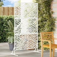 vidaXL Ecran de confiden?ialitate , alb, 100x50x180 cm, din o?el foto