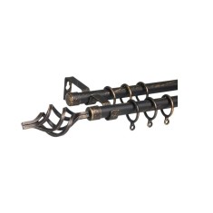 Galerie Dubla, Extensibila, Metalica Neagra Aurie Brushed, 110 cm - 200 cm