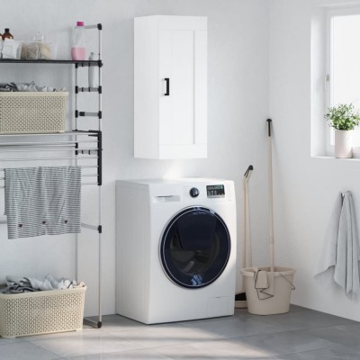 vidaXL Dulap de perete, alb, 34,5x34x90 cm, lemn prelucrat 830500 foto