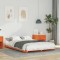 vidaXL Cadru de pat de podea Maro ceruit 140 x 190 cm 873078