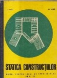 Statica constructiilor - Manual pentru scoli postliceale, Anul III