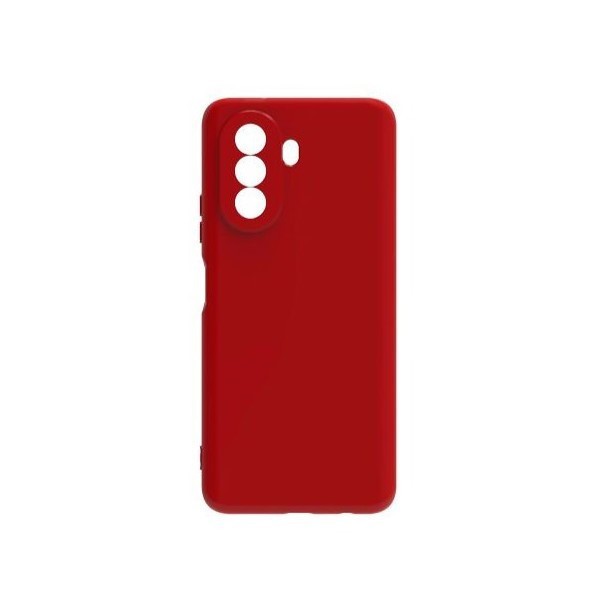 Husa pentru huawei nova y70, flippy, liquid silicone, cu microfibra pe interior, protectie antisoc, rosu