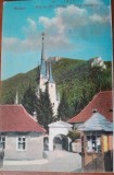 Carte postala, Brasov, biserica Sf.Nicolae, piata Prundului, 1925