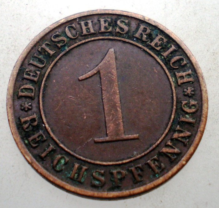 B.232 GERMANIA WEIMAR 1 REICHSPFENNIG 1934 D