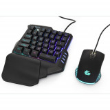 Kit Tastatura si Mouse Gaming Gembird IVAR TWIN, USB, 3200 DPI (Negru)
