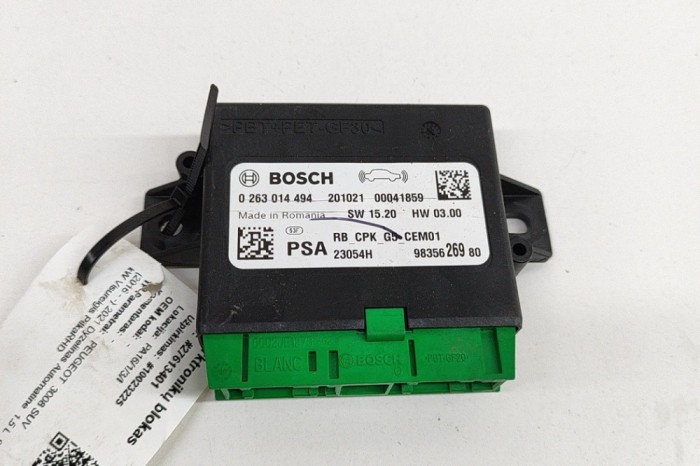 Unitate de control senzor de parcare PDC PEUGEOT 3008 SUV 2021 OEM: 9835626980,0263014494 27613401