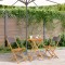 Gossi set mobilier bistro, 3 piese, textil antracit/lemn masiv