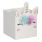 Cutie Decorativă Lemn Unicorn, Alb, 10x10x14cm