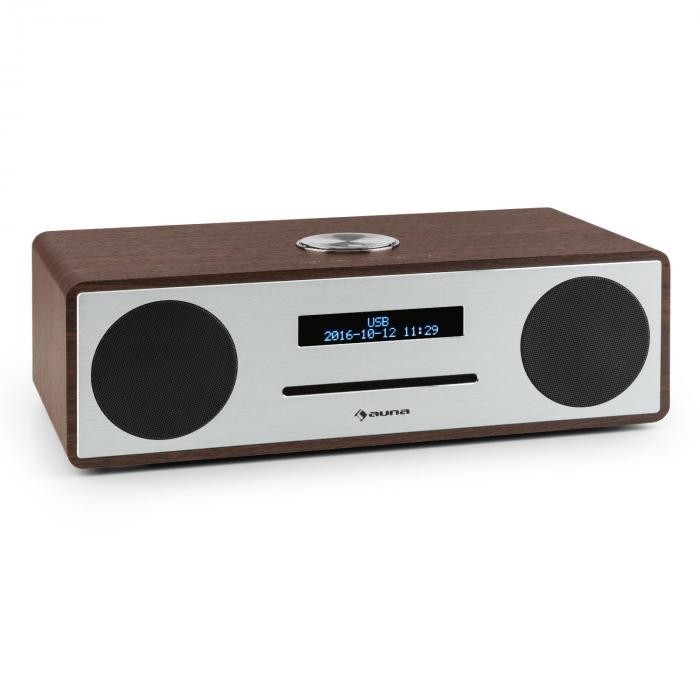 Auna Radio DAB STANFORD CD-DAB, USB, Bluetooth, MP3, AUX, FM, culoare nuc Auna Radio DAB STANFORD CD-DAB, USB, Bluetooth, MP3, AUX, FM, culoare nuc