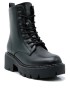 Botine Dama Army Negre cu Talpa Inalta &amp; Platforma, Efect Crocodil, Siret si Fermoar, Marimea 41