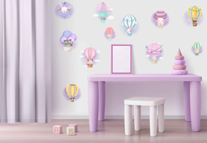 Sticker decorativ Baloane Colorate