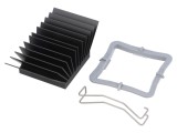 Radiator Extrudat cu Aripioare BGA Negru 32.5x32.5mm