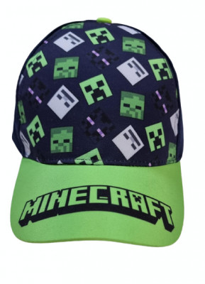 Sapca ORIGINAL, Minecraft, Creeper Enderman LOGO, reglabila, 5-12 ani !! foto