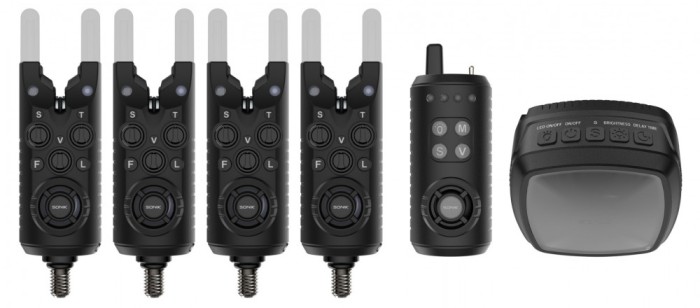 Sonik Gizmo2 Alarm Set + Bivvy Lamp 4+1