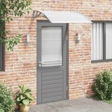 Copertina Usa/Fereastra vidaXL, 120x100 cm, Policarbonat, Gri, Protectie Intemperii, Montaj Facil