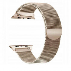 Curea otel inoxidabil Tech-Protect Milaneseband compatibila cu Apple Watch 1/2/3/4/5/6/7/SE (42/44/45mm) Gold foto