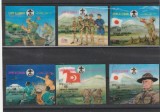 UMM AL QUWAIN 1971- Cercetasi , 3D , Jamborea Mondiala XIII - serie 6 valori , nedantelate , MNH