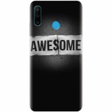 Husa silicon pentru Huawei P30 Lite, Awesome Label Dark