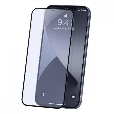 Set 2 folii de sticla securizata pentru iPhone 12 Mini, Margini negre, Grosime 0.23 mm foto