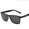 Ochelari de Soare Barbati Polarizati UV400 Negri Metalici + Husa &amp; Laveta Microfibra