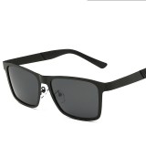 Ochelari de Soare Barbati Polarizati UV400 Negri Metalici + Husa &amp; Laveta Microfibra Protectie UV