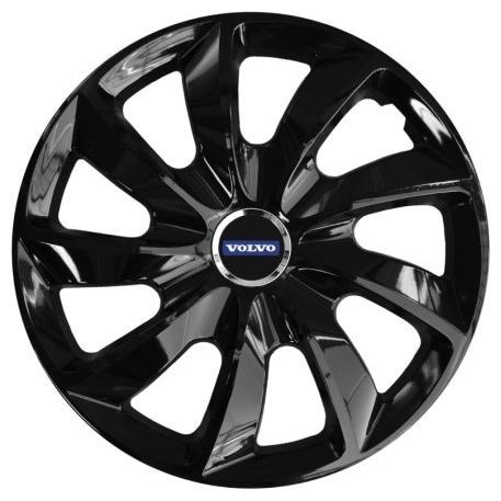 Set 4 Capace Roti 17 inchi (R17), Stig Negru Lucios, Compatibil cu Volvo