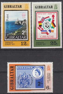 Gibraltar 1977 - Europa-cept 3v.,neuzat,perfecta stare(z) foto