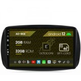 Navigatie Smart For Two (2016-Prezent), Android 12, E-Octacore 2GB RAM + 32GB ROM, 9 Inch - AD-BGE9002+AD-BGRKIT412