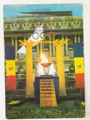 bnk cp Flacara olimpica la Bucuresti - vedere - necirculata foto
