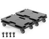 Cumpara ieftin Set 2 Platforme Transport cu Rotile SOLEJAZZ, Capacitate 400 kg, Conectabile, 16x11 inch, Negru