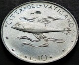 Cumpara ieftin Moneda 10 LIRE - VATICAN, anul 1977 * cod 4753 = Papa Ioan Paul II-lea - UNC, Europa