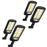 Cumpara ieftin Set 4x Lampa solara 120LED, senzor de miscare, 3 moduri de iluminare, telecomanda