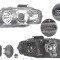 Far Audi A3 (8p), 05.2003-04.2008, fata, Stanga, xenon; D2S+H7; electric; fara unitate control; fara ballast; fara bec/-uri; cu motor, DEPO