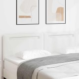 Tăblie de pat design simplu alb pur 180 cm piele ecologică