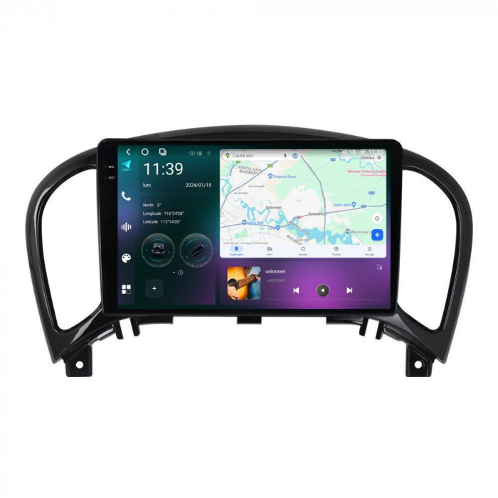 Navigatie dedicata cu Android Nissan Juke 2010 - 2019, 12GB RAM, Radio GPS Dual