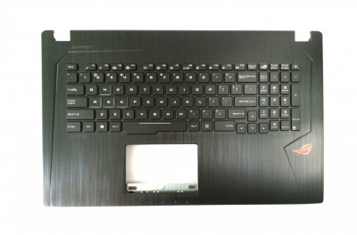 Carcasa superioara cu tastatura palmrest Laptop, Asus, ROG GL753, GL753V, GL753VE, GL753VD, 90NB0DM4-R32US0, iluminata, RGB, layout US foto